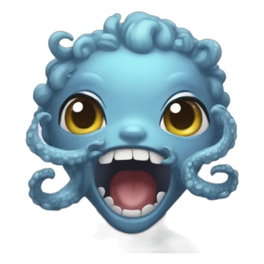 Flerken-tentacles-out-of-mouth sticker