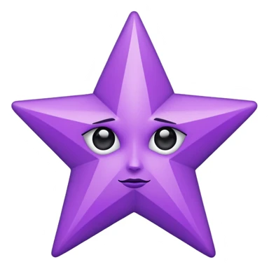 Purple star in retro style with black eyes  sticker