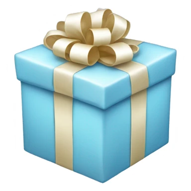 pale blue present sticker