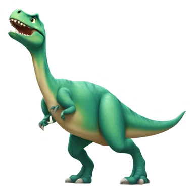 Dinosaurio alzando pesas  sticker
