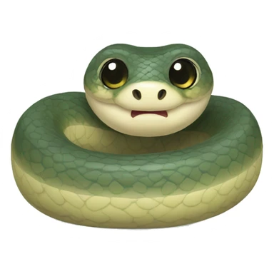 Cute little baby chubby snake sticker