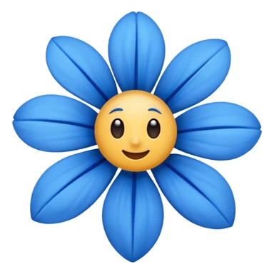 blue flower sticker