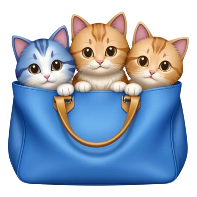 cats in blue bag sticker