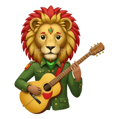 Bob Marley heraldic crest made with ethiopian colors sticker