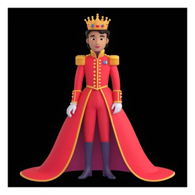 prince in red dress, royaqle background sticker