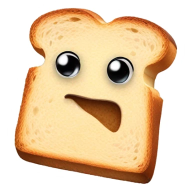 Slice of toast , running away sticker