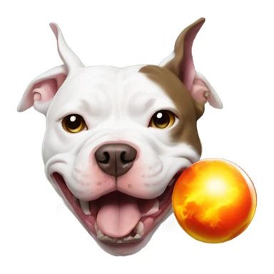 pitbull with dragonball sticker