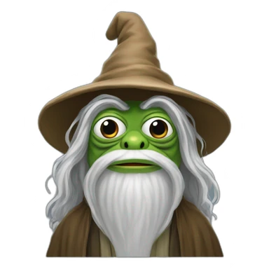 Pepe the frog as gandalf sticker