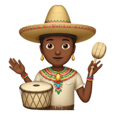 tung tung sahur in mexican hat sticker