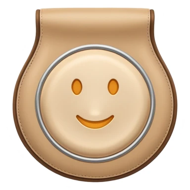 ostomy bag in beige with a circle in the middle. no liquids or smileys. keep it very clean and medical sticker