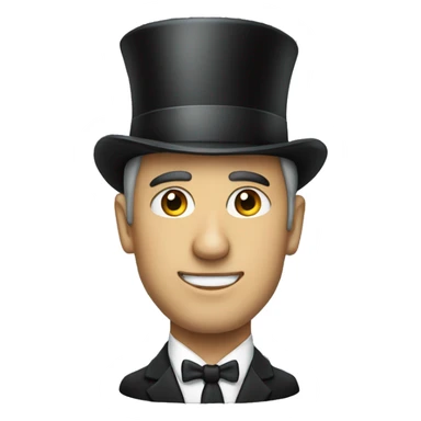a man in a suit and top hat sticker