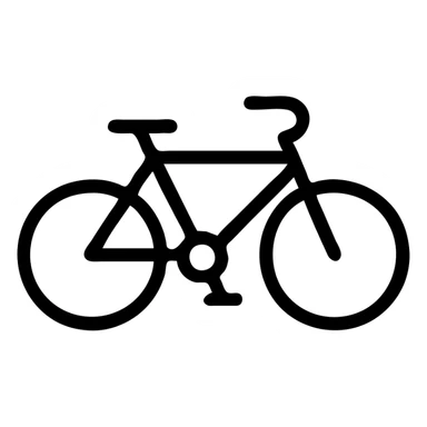 outlined bike icon sticker
