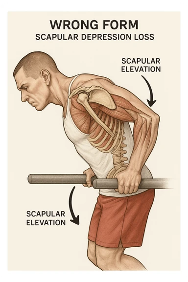 Errori nel dip, perdita la depressione scapolare, anatomico sticker