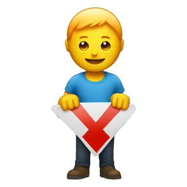 yellow guy holding sign with firefox icon with a red x through it sticker