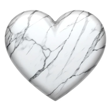 white heart with a marble texture sticker
