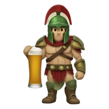 spartan with a beer sticker