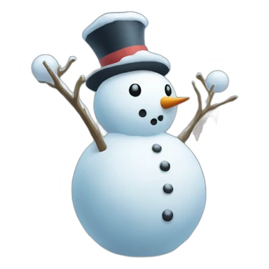 Snowman Statue Pokemon Snowfall Snowballs sticker