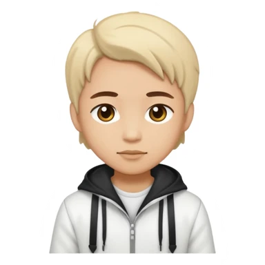 more aesthetic make it all white and chibi style sticker