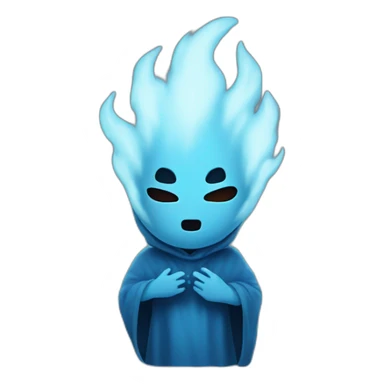 little blue spirit flame no face sticker