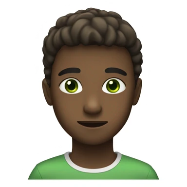 boy green eyes wth a little bit of bread sticker