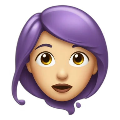 A woman with eye up with tongue stuck out while blushing sticker