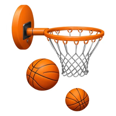 Basketball going through hoop sticker