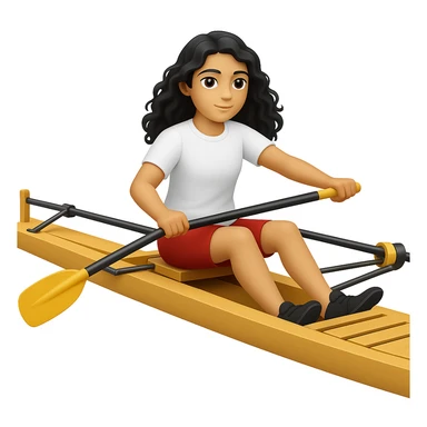 Make the girl's outfit red shorts and a white short-sleeved t-shirt in the style of apple style emojis sticker