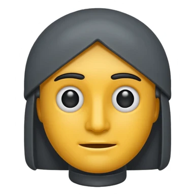 Single dark-gray Roman sanpietrino emoji, minimal and rounded sticker
