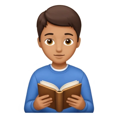 a student reading a book sticker