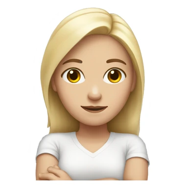 white girl crossing hands sticker