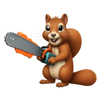 Squirrel with a chainsaw sticker