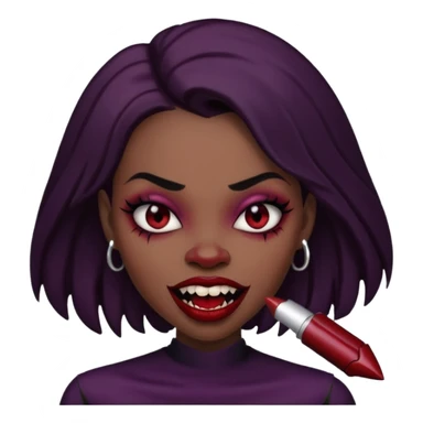 black vampire woman sticker