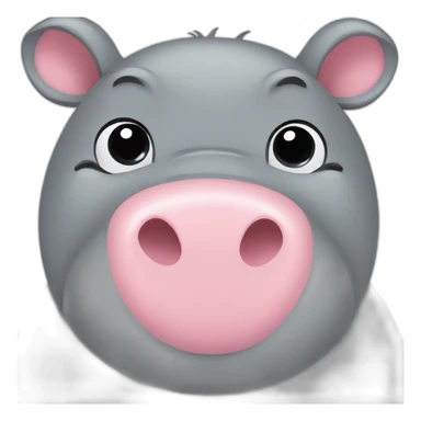 Bébé hippopotame sticker