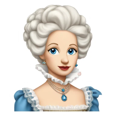 marie Antoinette with blue eyes sticker
