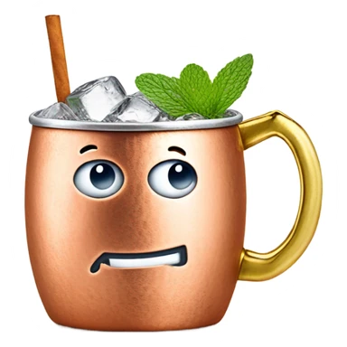 A Moscow mule on a cuivre glass sticker