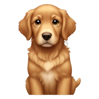 brown golden retriever puppy sticker