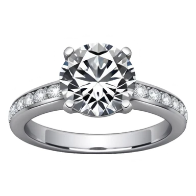 Ring round engagement ring pave  sticker