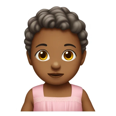 baby wearing a pink dress sticker