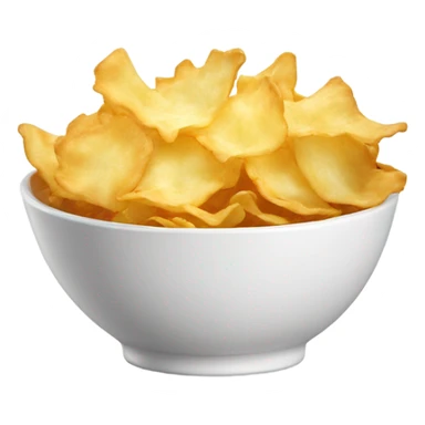 White bowl of ruffled chips  sticker