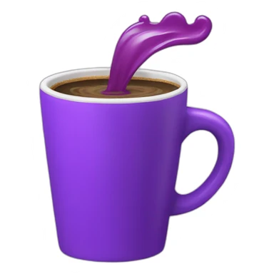 Purple Coffee Cup spilling sticker