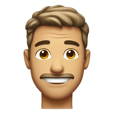 Really uncomfortable really awkward sweaty smiling guy sticker