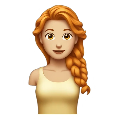 femme cheveux roux sticker