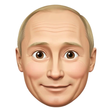 russian president Putin smiles slyly sticker