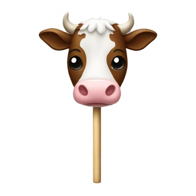 Cow on stick  sticker