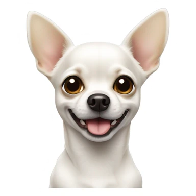 chihuahua white dog  sticker