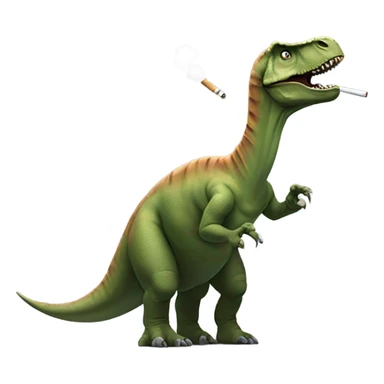 dino with cigarettes sticker