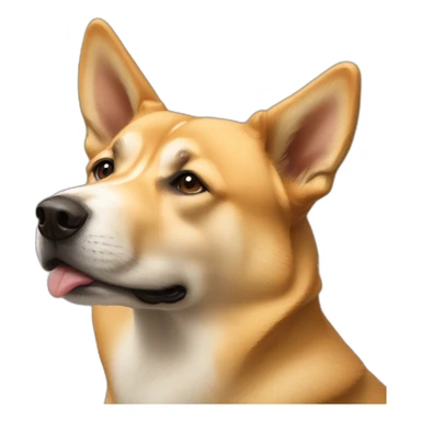 embarrassed carolina dog sticker