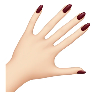Dark red nails sticker