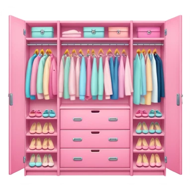 Pink closet sticker