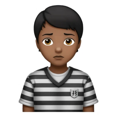 persona trileña de pelo corto negro tras las rejas de una carcel sticker